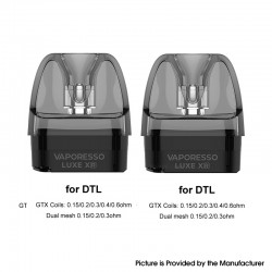 [Ships from Bonded Warehouse] Authentic Vaporesso LUXE XR Max 2 Empty DTL Pod Cartridge for LUXE XR Max 2 Kit - 5ml (2 PCS)