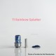 Rekavape Mission XV ARC Style Boro BB Drip Tip Set for BB / Billet Boro Mod - Rainbow Splatter, Titanium + Stainless Steel