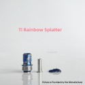 Rekavape Mission XV ARC Style Boro BB Drip Tip Set for BB / Billet Boro Mod - Rainbow Splatter, Titanium + Stainless Steel