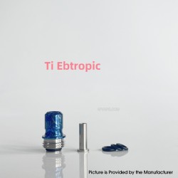 Rekavape Mission XV ARC Style Boro BB Drip Tip Set for BB / Billet Boro Mod - Ebtropic, Titanium + Stainless Steel