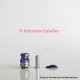 Rekavape Mission XV KB2 Style Boro BB Drip Tip Set for BB / Billet Boro Mod - Rainbow Splatter, Titanium + Stainless Steel