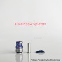 Rekavape Mission XV KB2 Style Boro BB Drip Tip Set for BB / Billet Boro Mod - Rainbow Splatter, Titanium + Stainless Steel