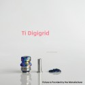 Rekavape Mission XV Mini Nuke V2 Style Boro BB Drip Tip Set for BB / Billet Boro Mod - Digigrid, Titanium + Stainless Steel