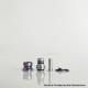 Rekavape Mission XV Mini Nuke V2 Style Boro BB Drip Tip Set for BB / Billet Boro Mod - Digigrid, Titanium + Stainless Steel