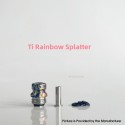 Rekavape Mission XV Mini Nuke V2 Style Boro BB Drip Tip Set for BB / Billet Boro Mod - Rainbow Splatter, Titanium + SS