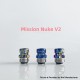 Rekavape Mission XV Mini Nuke V2 Style Boro BB Drip Tip Set for BB / Billet Boro Mod - Rainbow Splatter, Titanium + SS