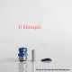 Rekavape Mission XV Mini Nuke V2 Style Boro BB Drip Tip Set for BB / Billet Boro Mod - Ebtropic, Titanium + Stainless Steel