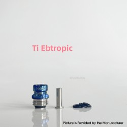 Rekavape Mission XV Mini Nuke V2 Style Boro BB Drip Tip Set for BB / Billet Boro Mod - Ebtropic, Titanium + Stainless Steel
