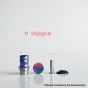 Rekavape Mission XV Arc Style Integrated Drip Tip + Fire Button Set for dotMod dotAIO V2 Pod - Digigrid, Titanium + SS