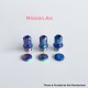 Rekavape Mission XV Arc Style Integrated Drip Tip + Fire Button Set for dotMod dotAIO V2 Pod - Digigrid, Titanium + SS