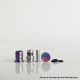 Rekavape Mission XV Arc Style Integrated Drip Tip + Fire Button Set for dotMod dotAIO V2 Pod - Digigrid, Titanium + SS