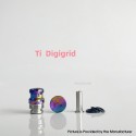 Rekavape Mission XV KB2 Style Integrated Drip Tip + Fire Button Set for dotMod dotAIO V2 Pod - Digigrid, Titanium + SS