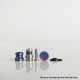 Rekavape Mission XV KB2 Style Integrated Drip Tip + Fire Button Set for dotMod dotAIO V2 Pod - Rainbow Splatter, Titanium + SS