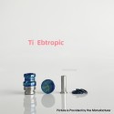 Rekavape Mission XV KB2 Style Integrated Drip Tip + Fire Button Set for dotMod dotAIO V2 Pod - Ebtropic, Titanium + SS