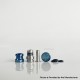 Rekavape Mission XV KB2 Style Integrated Drip Tip + Fire Button Set for dotMod dotAIO V2 Pod - Ebtropic, Titanium + SS