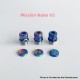 Rekavape Mission XV Mini Nuke V2 Style Integrated Drip Tip + Fire Button Set for dotMod dotAIO V2 Pod - Digigrid, Titanium + SS