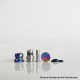 Rekavape Mission XV Mini Nuke V2 Style Integrated Drip Tip + Fire Button Set for dotMod dotAIO V2 Pod - Digigrid, Titanium + SS