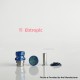 Rekavape Mission XV Mini Nuke V2 Style Integrated Drip Tip + Fire Button Set for dotMod dotAIO V2 Pod - Ebtropic, Titanium + SS