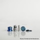 Rekavape Mission XV Mini Nuke V2 Style Integrated Drip Tip + Fire Button Set for dotMod dotAIO V2 Pod - Ebtropic, Titanium + SS