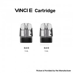 [Ships from Bonded Warehouse] Authentic VOOPOO VINCI E Pod Cartridge for the Argus E40, VINCI E80 & E120 Kit - 0.6ohm (2 PCS)