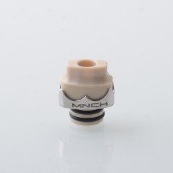 Monarchy Itip Style 510 Drip Tip RDA / RTA / RDTA Atomizer - Silver + Beige, Stainless Steel + PEEK
