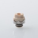 Monarchy Itip Style 510 Drip Tip RDA / RTA / RDTA Atomizer - Silver + Beige, Stainless Steel + PEEK