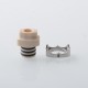 Monarchy Itip Style 510 Drip Tip RDA / RTA / RDTA Atomizer - Silver + Beige, Stainless Steel + PEEK