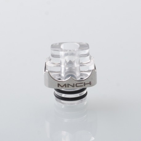Monarchy Itip Style 510 Drip Tip RDA / RTA / RDTA Atomizer - Silver + Translucent, Stainless Steel + PC