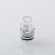 Monarchy Itip Style 510 Drip Tip RDA / RTA / RDTA Atomizer - Silver + Translucent, Stainless Steel + PC