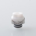 Monarchy Itip Style 510 Drip Tip RDA / RTA / RDTA Atomizer - Silver + White, Stainless Steel + POM