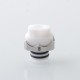 Monarchy Itip Style 510 Drip Tip RDA / RTA / RDTA Atomizer - Silver + White, Stainless Steel + POM