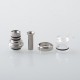 Mission TIPS V2 Style Boro BB Drip Tip Set for BB / Billet Boro Mod - Silver + Translucent, Stainless Steel + PC