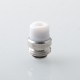 Mission TIPS V2 Style Boro BB Drip Tip Set for BB / Billet Boro Mod - Silver + White, Stainless Steel + POM