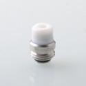 Mission TIPS V2 Style Boro BB Drip Tip Set for BB / Billet Boro Mod - Silver + White, Stainless Steel + POM