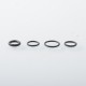 Mission TIPS V2 Style Boro BB Drip Tip Set for BB / Billet Boro Mod - Silver + White, Stainless Steel + POM