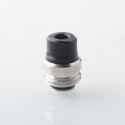 Mission TIPS V2 Style Boro BB Drip Tip Set for BB / Billet Boro Mod - Silver + Black, Stainless Steel + POM