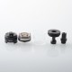 Baya Style RTA Rebiuildable Tank Atomizer w/ Side-Air Chamber - Black, 4.2ml, Air Pin 1.0, 1.5, 2.0, 2.5mm, 22mm Diameter