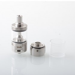 Baya Style RTA Rebiuildable Tank Atomizer w/ Side-Air Chamber - Silver, 4.2ml, Air Pin 1.0, 1.5, 2.0, 2.5mm, 22mm Diameter