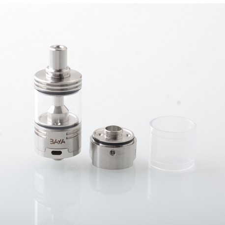 Baya Style RTA Rebiuildable Tank Atomizer w/ Side-Air Chamber - Silver, 4.2ml, Air Pin 1.0, 1.5, 2.0, 2.5mm, 22mm Diameter