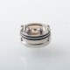Baya Style RTA Rebiuildable Tank Atomizer w/ Side-Air Chamber - Silver, 4.2ml, Air Pin 1.0, 1.5, 2.0, 2.5mm, 22mm Diameter