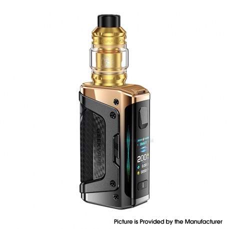 [Ships from Bonded Warehouse] Authentic GeekVape Aegis Legend 5 220W Mod Kit with Z Sub Ohm Tank - Racing Gold, VW 5~220W