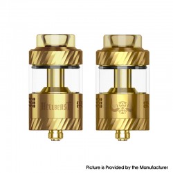 [Ships from Bonded Warehouse] Authentic Hellvape Hellbeast RTA Tank Atomizer - Gold, 4.5ml, 25mm Diameter