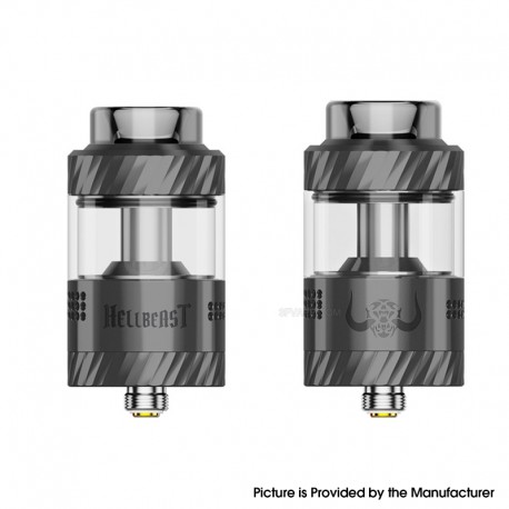 [Ships from Bonded Warehouse] Authentic Hellvape Hellbeast RTA Tank Atomizer - Gunmetal, 4.5ml, 25mm Diameter