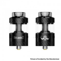 [Ships from Bonded Warehouse] Authentic Hellvape Hellbeast RTA Tank Atomizer - Matte Black, 4.5ml, 25mm Diameter