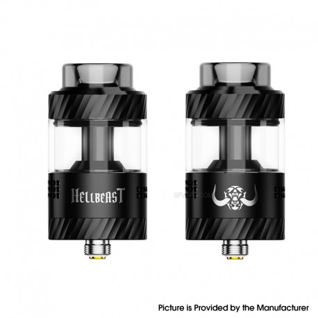 [Ships from Bonded Warehouse] Authentic Hellvape Hellbeast RTA Tank Atomizer - Matte Black, 4.5ml, 25mm Diameter