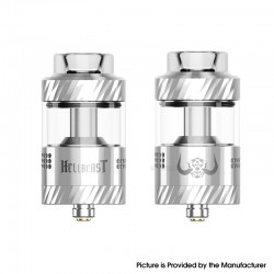 [Ships from Bonded Warehouse] Authentic Hellvape Hellbeast RTA Tank Atomizer - Silver, 4.5ml, 25mm Diameter