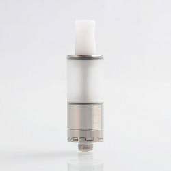 Dvarw Style MTL RTA Rebuildable Tank Atomizer - Silver, 316 Stainless Steel, 2ml, 16mm Diameter