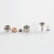 Dvarw Style MTL RTA Rebuildable Tank Atomizer - Silver, 316 Stainless Steel, 2ml, 16mm Diameter