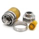 415 Four One Five S61 V2 Style Genesis Atty RDTA Rebuildable Atomizer - Silver, 316SS + PEI, 3.0ml, 22mm Diameter