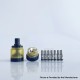 Rekavape Steam Tuners Edge Style MTL / DL RTA Atomizer - Black + Brown, Air Pin 0.8, 1, 1.2,1.5, 1.8, 2, 2.5, 3mm, 2.8ml, 22mm
